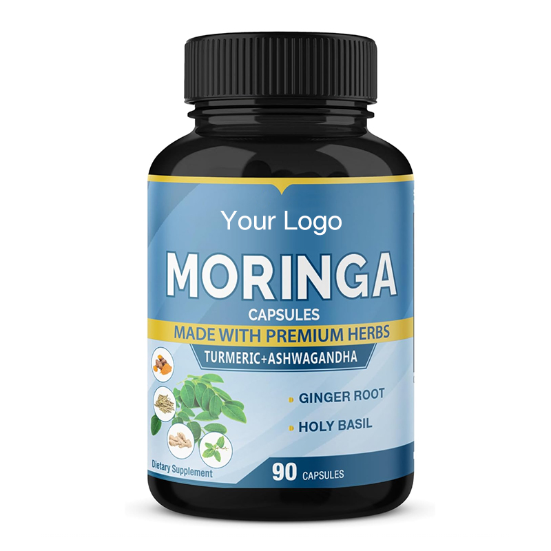 OEM ODM Органический иммунный Усилитель энергии капсулы Moringa экстракт корня имбиря Святой базилик травяные экстракты для подростков