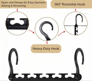 Foldable Magic Hanger Polypropylene <b>Slim</b> Children's Multi-Functional Space-Saving 40x10cm Connecting Hanger - Product Image 4