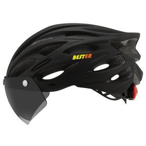 Casques de vélo de ville légers et portables pour adultes, casques de vélo de route urbain pour trottinettes électriques avec visière et lunettes de soleil - Product Image 1