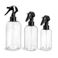 Récipient de liquide rechargeable vide 300ml 500ml Bouteilles pulvérisatrices en plastique PET vert bleu ambré avec pulvérisateur à gâchette noire