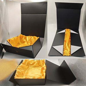 Tùy Chỉnh Sang Trọng Gói Từ Màu Đen Satin Chèn Lót Hộp Quà Tặng Bao Bì Với Satin Bên Trong Đóng Gói - Product Image 4