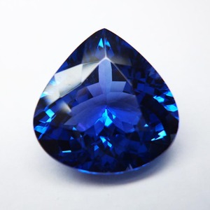 Pierre précieuse tanzanite de qualité supérieure certifiée, en forme de poire facettée, disponible en tailles calibrées pour l'exportation PDM GEMS - Product Image 4