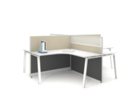 Meubles de bureau sur mesure avec écran de confidentialité, bureau de bureau en cubique pour 2, 4, 6, 8 personnes, ensemble de bureau et de chaise