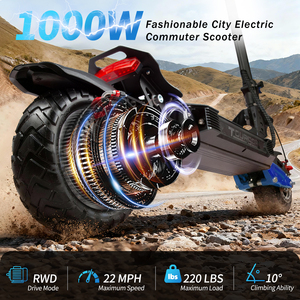 Scooter Eléctrico de 48V 1000W, 10 Pulgadas, Aleación de Aluminio, 50KM de Autonomía, Freno de Disco, Impermeable, Plegable, 150kg, Envío Gratis desde Almacenes en Reino Unido y Estados Unidos - Product Image 4