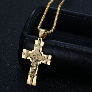 Stainless Steel <b>Cross</b> Pendant Necklace Unisex Gift Jewelry Geometric Design XG005 - Product Image 2