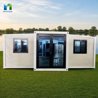 Villa préfabriquée mobile de luxe 20 pieds 40 pieds, conteneur extensible portable 40 pieds, 2 3 4 5 chambres, villa pliable préfabriquée
