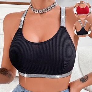<span class=keywords><strong>Reggiseno</strong></span> Sexy da Donna Stile Europeo-Americano, Schiena Scoperta, Effetto Push-Up, Chiusura Laterale a Y, <span class=keywords><strong>Argento</strong></span> - Product Image 1