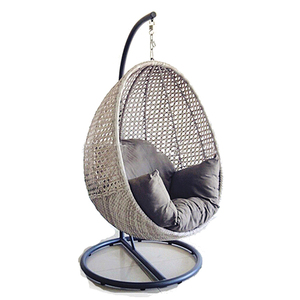 Speciale Sedia a Dondolo Sospesa a Uovo <span class=keywords><strong>da</strong></span> Esterno <span class=keywords><strong>Effetto</strong></span> <span class=keywords><strong>Rattan</strong></span> Intrecciato di Grande Successo - Product Image 1
