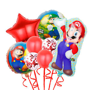 Ensemble de ballons <span class=keywords><strong>Super</strong></span> <span class=keywords><strong>Mario</strong></span> Peach Princess en <span class=keywords><strong>film</strong></span> d'aluminium pour la décoration de fête d'anniversaire des enfants et les ballons de jeu - Product Image 3