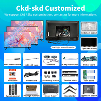 Téléviseur solaire en gros, télévision intelligente solaire 32 43 pouces 4K UHD, verre de qualité A+, Google WiFi, OEM ODM CKD SKD pour le Moyen-Orient