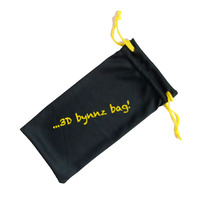 Pochettes en microfibre à double cordon de serrage pour lunettes avec logo personnalisé imprimé