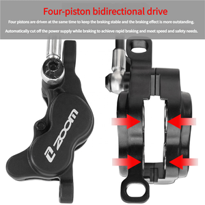 OEM ZOOM 890E Bicicleta eléctrica Scooter E-Bike 4 Pistón Freno de disco hidráulico Lado izquierdo y derecho con sensor de potencia Característica de seguridad - Product Image 5