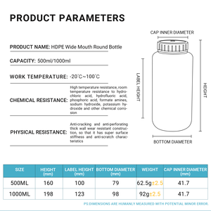 Nhà Máy Bán buôn <span class=keywords><strong>HDPE</strong></span> Chai nhựa 500ml 1000ml 32oz với vít cap cho hóa chất & Xăng cho màn hình in ấn - Product Image 6