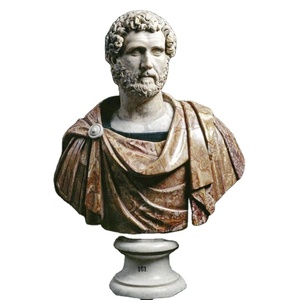 Busto del Emperador Romano Antonino Pío Tallado a Mano en Mármol Natural YouFine, Escultura Masculina de Estilo Italiano Clásico para Decoración del Hogar u Oficina - Product Image 2