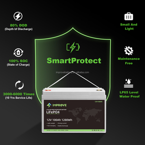 IMPROVE <span class=keywords><strong>12V</strong></span> 100Ah 120Ah 200Ah LiFePO4 <span class=keywords><strong>Lithium</strong></span>-Ionen-Akku für Solarenergiesysteme/Wohnmobile/Boote - Product Image 2