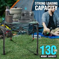 Table élévatrice pliante carrée et légère en aluminium réglable personnalisée pour l'extérieur, plage, pique-nique, barbecue, camping, avec sac de transport