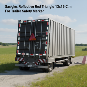 Car Saddles Reflective Red <b>Triangle</b> 13x15 Cm Plastic Screw Fixing for Trailer Safety Marker - Product Image 3