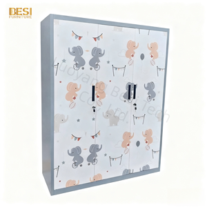 Zapatero apilable de acero inoxidable con patrón impreso de 3 puertas para sala de estar y uso en Hotel, Zapatero para niños, almacenamiento a prueba de herrumbre - Product Image 3