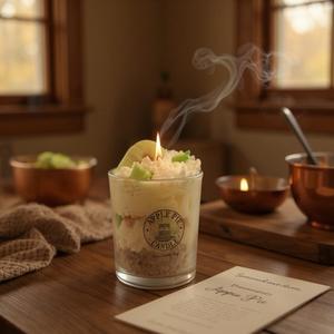 LANJO Customizable Handmade Dessert Scented Soy Wax <b>Candle</b>-round Shape Glass Jar Eco-Friendly Non-Toxic for Birthdays Weddings - Product Image 3