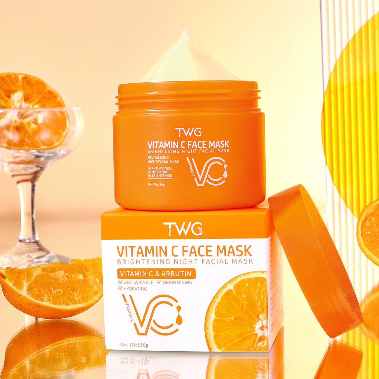 5806 TWG Masque facial de nuit à la vitamine C et à l'arbutine 150 g