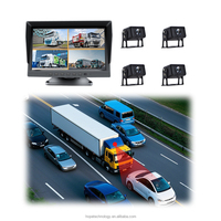 Enregistreur vidéo pour camion High Vision 4 objectifs 10,1 pouces IPS AHD 1080p Full HD étanche IP68 robuste avec moniteur de stationnement et vision nocturne