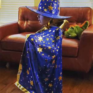 Disfraz de Bruja Infantil para Halloween, Capa de Cinco Estrellas para Niños y Adultos - Product Image 3
