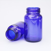 Bouteilles en verre rondes à large ouverture avec bouchon à vis, série ambrée, 60 ml-500 ml, pour le stockage de pilules et de vitamines, vente en gros