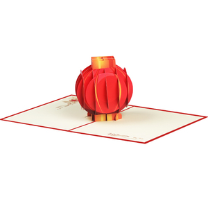 Biglietto d'Auguri 3D Pop-up Ecologico e Riciclabile in Carta Verniciata Lucida per i Migliori Auguri <span class=keywords><strong>di</strong></span> <span class=keywords><strong>Buon</strong></span> <span class=keywords><strong>Anno</strong></span> Nuovo - Product Image 5
