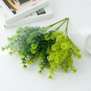 仿真植物塑料绿色植物户外护栏花装饰盆栽草婚礼搭配塔松草