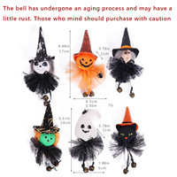 Décorations suspendues pour Halloween : poupées, sorcières, citrouilles, chats noirs, fantômes – idéales pour costumes de fête