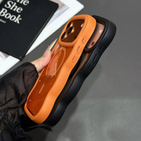 Coque magnétique transparente en PC rigide avec bord ondulé et paillettes brillantes pour iPhone 17 16 15 14 13 Pro Max