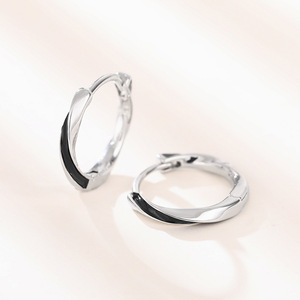 Orecchini a cerchio con gocce d'olio da donna, design semplice, stile retrò, orecchini da festa per uso quotidiano, idea regalo - Product Image 6