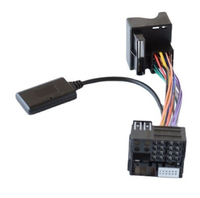 Adaptateur de câble audio Bluetooth AUX pour voiture, 0,2 m, tressé en métal, pour autoradio BMW E60-E92, câble 12 broches