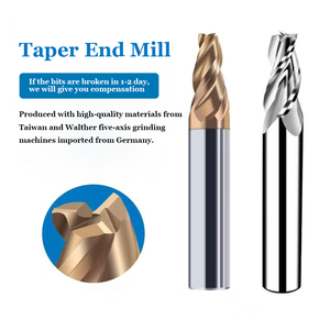 12mm nhôm thép gỗ côn phay cắt tin lớp phủ cacbua hình nón cuối Mills ODM OEM côn cuối nhà máy - Product Image 2