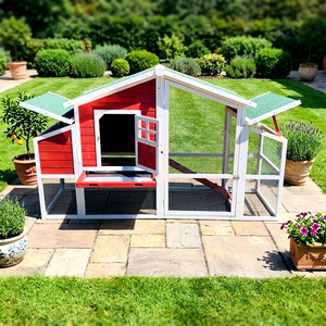 SDC038-01 Red <b>Extra</b> <b>Large</b> Solid Outdoor Wooden Chicken Coop Pet House Eco-Friendly <b>Print</b> All Seasons Indoor Use - Product Image 1