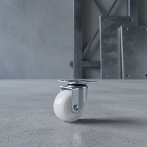 Rodízios Mini de Plástico PP Nylon Branco de 32 mm para Móveis - Product Image 2