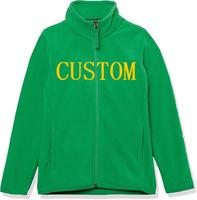 Veste polaire unisexe en microfibre 100% polyester avec fermeture éclair intégrale, logo brodé personnalisé en usine avec nom de l'entreprise