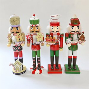Customizable 35cm Wooden Cascanueces Soldado De Navidad Nutcracker Engraving Logo Name Handmade Christmas