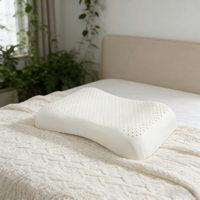 Oreillers en latex naturel modernes personnalisés en usine avec soutien cervical et protection du cou, forme ondulée pour le sommeil latéral des femmes