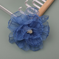 9cm 3D Organza Délicat Tissu Fleurs Rose Bourgeon Fleurs À La Main pour Décoration De Mariage Flores Artificiales Al Por Mayor