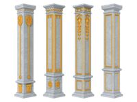 Moule de colonne carrée européenne, moule en plastique anti-fuite pour projets de construction