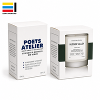 Boîte en carton pliable personnalisée, boîte d'emballage en carton blanc pour bougie, cosmétique, avec logo de conception gratuit