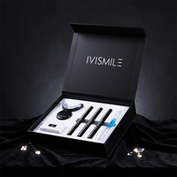 Kit de Blanqueamiento Dental Inalámbrico Profesional para Uso Doméstico con Gel para Dientes Sensibles de Marca Privada con Luz Fría Azul-Roja de 32 LED