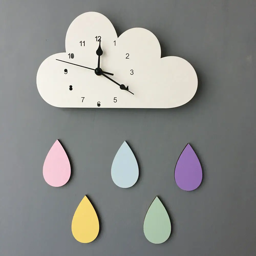 kids room rain drop clock design decoration home accessories house decorations