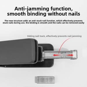 Engrapadora Manual Deli 0478, Ahorra Esfuerzo, Opciones de Dos Colores, Portátil, para 40 Hojas, Perforadora de Papel Grueso - Product Image 4