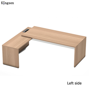 Escritorio Ejecutivo Extensible con <span class=keywords><strong>Altura</strong></span> Ajustable, <span class=keywords><strong>Mesa</strong></span> de Computadora Moderna de Madera para Gerentes - Product Image 5