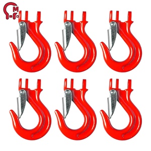 ตะขอเกี่ยวแบบ HLM G80 Half Hammerlock Winch Sling Hook พร้อมระบบล็อคเพื่อความปลอดภัย สำหรับรถบรรทุก ใช้สำหรับรัดสินค้า ยกของ และเชื่อมต่ออุปกรณ์ - Product Image 1