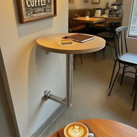Table d'appoint murale peu encombrante en alliage d'aluminium, support pour table à manger, table basse pour la maison et les cafés