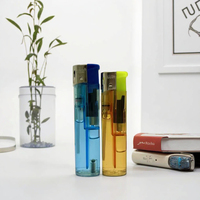Briquet électronique rechargeable Haopai, briquet à gaz bon marché, briquet rond classique et fin pour l'Inde