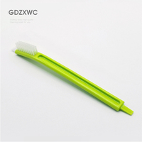 Brosses de nettoyage de cuisine à poils PBT de 210 mm de long, vertes, emballées individuellement, pour la maison et la cuisine, 2026
